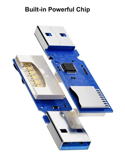2-in-1 USB 3.0 SD and TF Card Reader - Kudos Gadgets