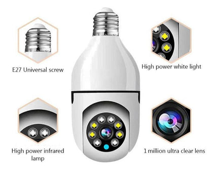 Wireless Wifi Light Bulb Security Camera - Kudos Gadgets