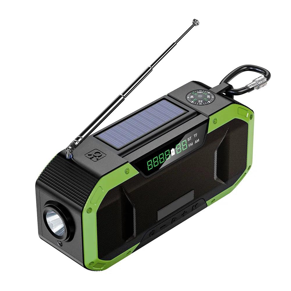 Solar Powered Emergency Hand Crank Radio With LED Flashlight - Kudos Gadgets
