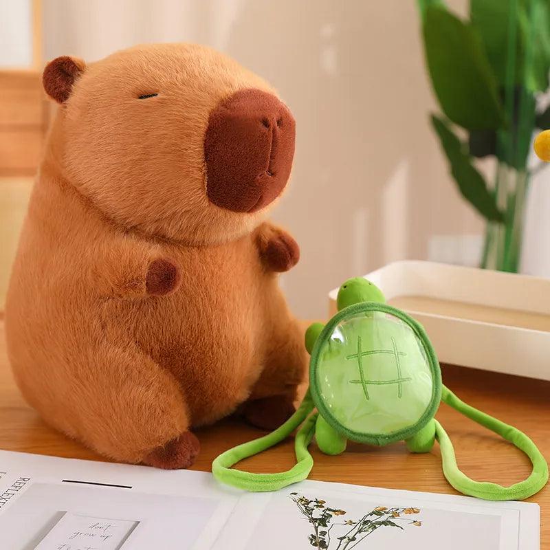 Capybara Stuffed Animal with Backpack Plush Toy - Kudos Gadgets