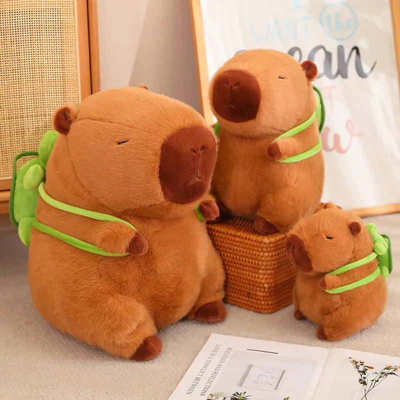 Capybara Stuffed Animal with Backpack Plush Toy - Kudos Gadgets