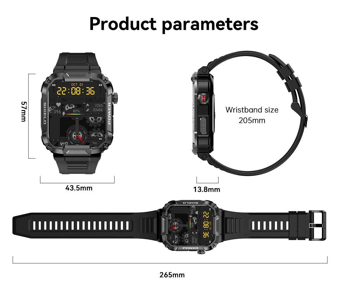 Rugged Military Smart Watch For Men - Kudos Gadgets