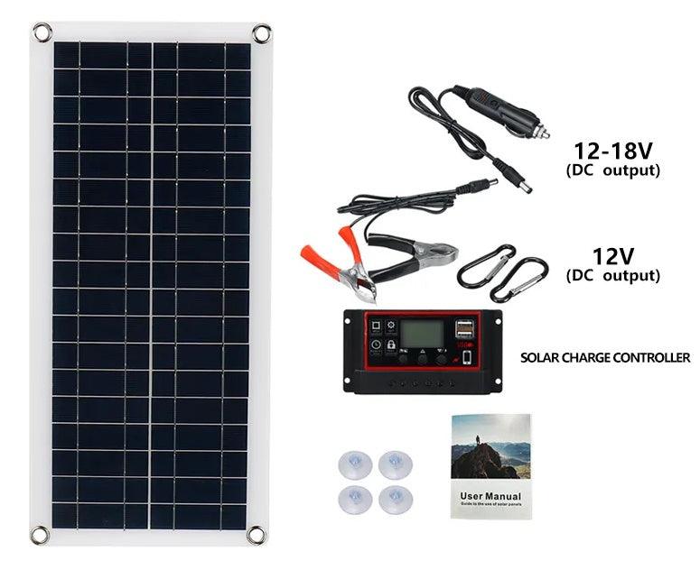 20W-1000W Solar Panels with Controller for Phone, Car, MP3, PAD, Charger, Outdoor Battery Supply - Kudos Gadgets