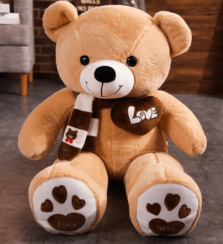 Giant Teddy Bear Plush Toy Huge Soft Toys Light brown / 100cm Kudos Gadgets